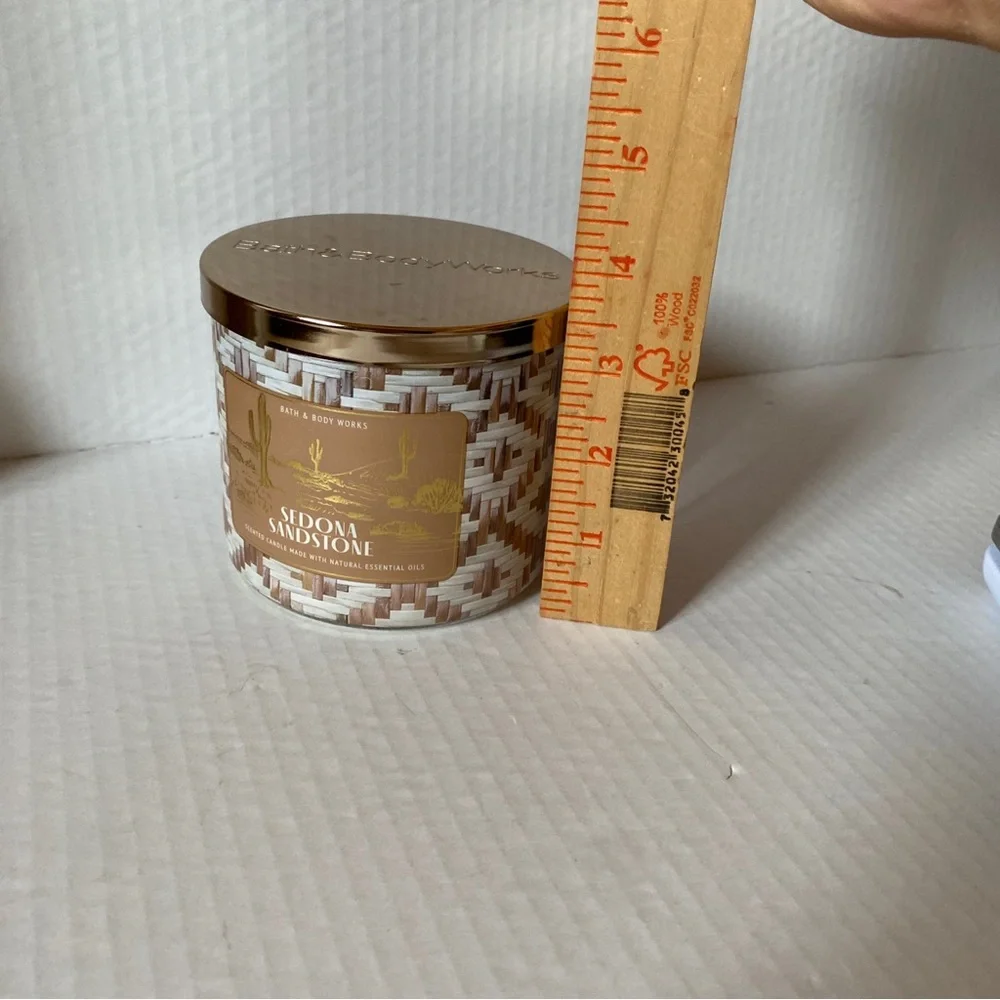 Bath & And Body Works Sedona Sandstone Patchouli Rosewood 3 Wick Candle NEW